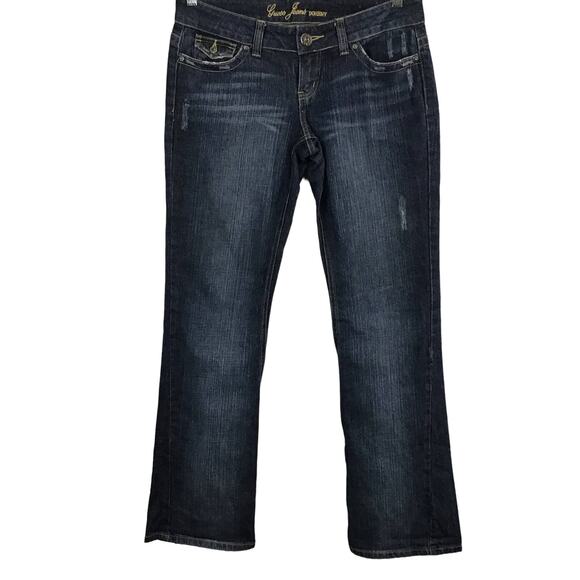 GUESS Jeans Doheny Bootcut Dark Indigo Blue Wash Jeans sz 29 x 33 1/2 Y2K - Picture 2 of 9